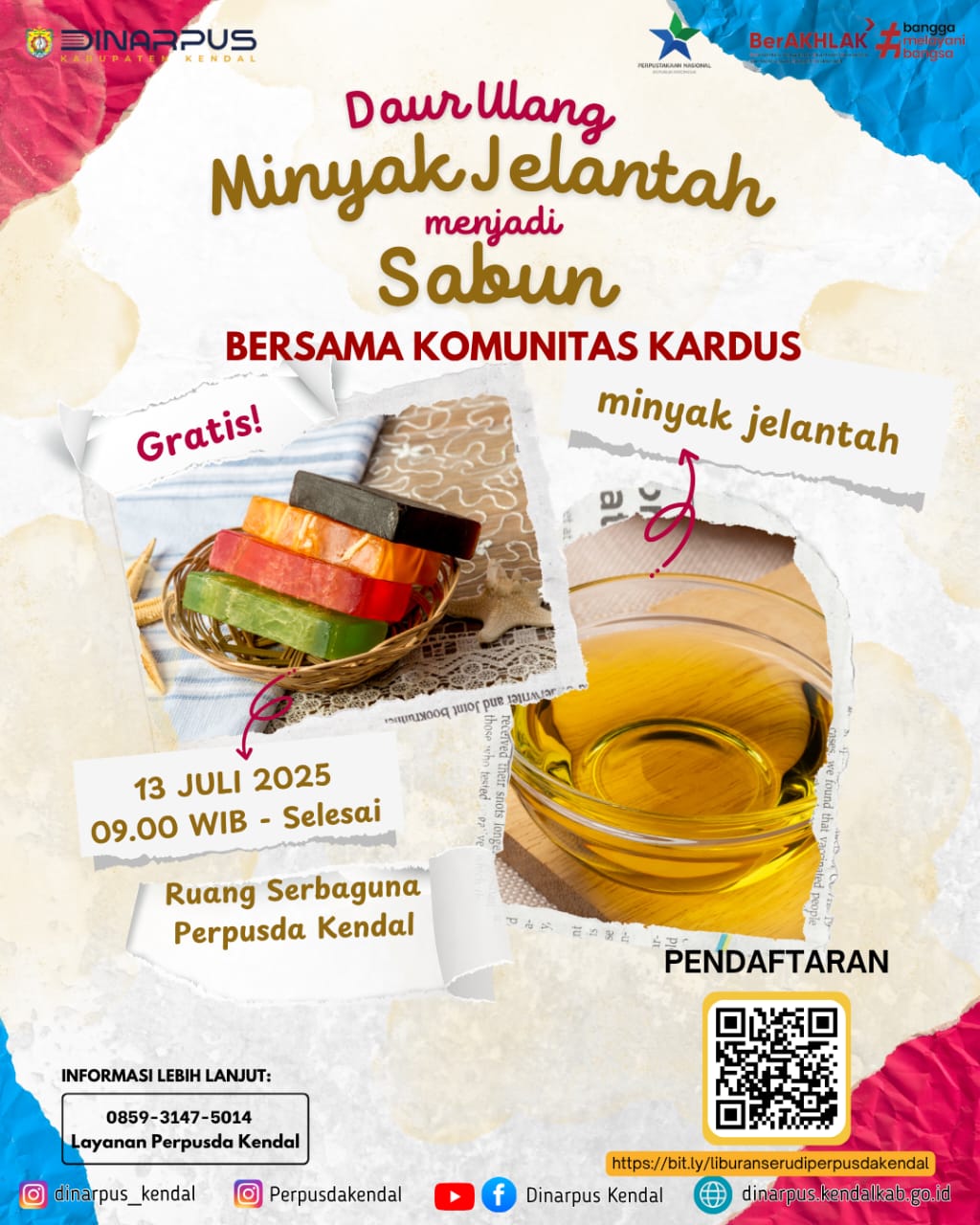 FOTO DAN FLYER PELATIHAN-PELATIHAN PERPUSDA KENDAL TAHUN 2025